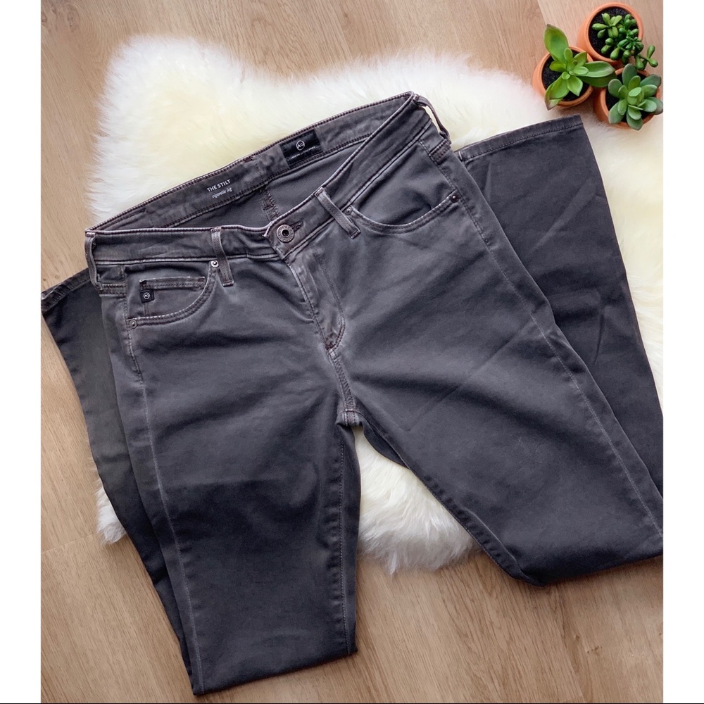 AG Phoebe Cigarette Leg Grey Jeans